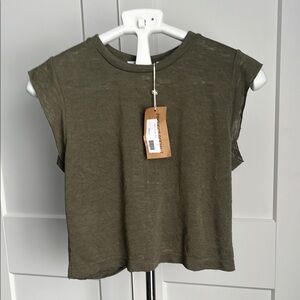 Project Social T Olive Green Sleeveless Top